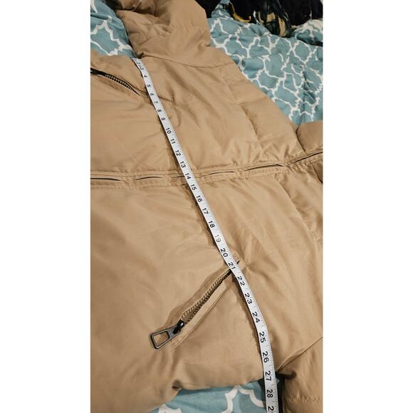 Large Beige Long Sleeve Zip Up Jacket - Picture 7 of 10